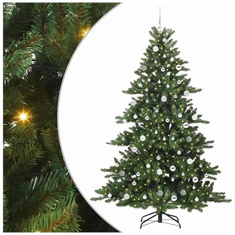 Albero di Natale Artificiale con Rami Pieghevoli Verde 210 cm - Foto 1