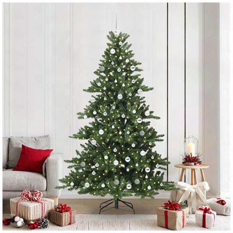Albero di Natale Artificiale con Rami Pieghevoli Verde 210 cm - Foto 2