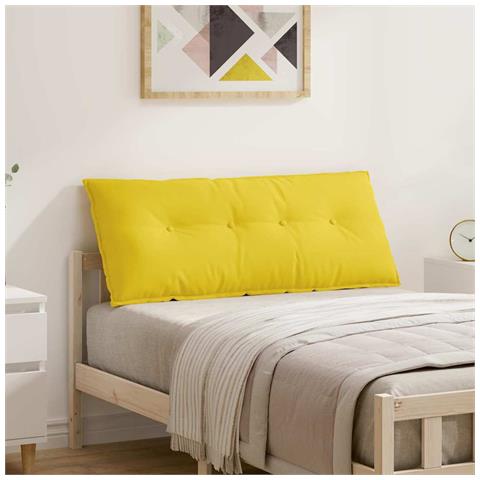 Cuscino per Schiena Giallo Chiaro 120 x 19 x 50 cm Tessuto - Foto 2