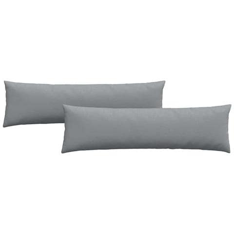Cuscini da Divano 2 pcs Grigio chiaro 145 x 40 cm Tessuto - Foto 1