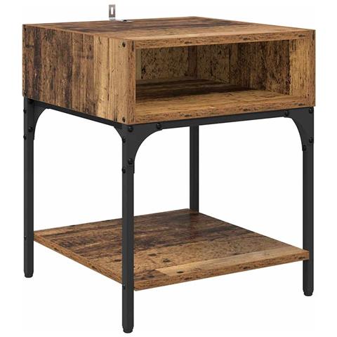 Comodino Legno vecchio 40 x 40 x 50 cm Legno multistrato - Foto 1