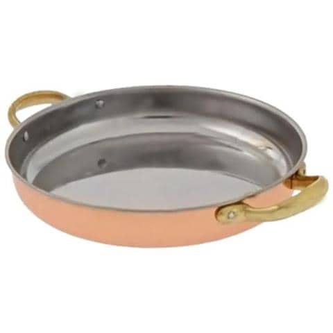 Padella Rame  Tegame In Rame Con Maniglie - In Rame E Ottone  28cm - Foto 1