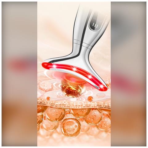 Massaggiatore Vibrante Termico Per Collo - Viso E Collo, Temperatura Costante, Luce Led White - Foto 6