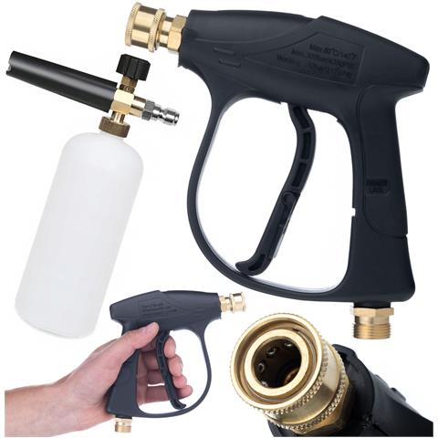 Pistola Per Idropulitrice 4350psi 22mm + Schiumogeno 1000ml - Set | Alta Pressione, Ergonomia, Durata | Accessori Pulizia - Foto 1