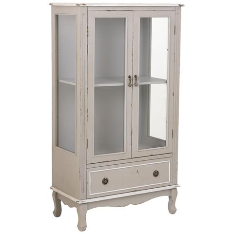 Vetrina In Legno Con 1 Cassetto E 2 Ante 80x42x148h Cm - Foto 1