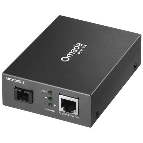 Omada MC212CS-2 convertitore multimediale di rete 1000 Mbit /s 1550 nm Modalità singola Nero - Foto 1