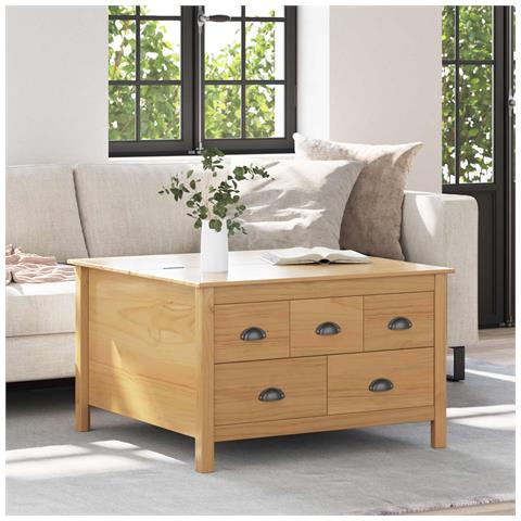 Tavolino da salotto Marrone miele 79,5 x 79,5 x 49 cm - Foto 2