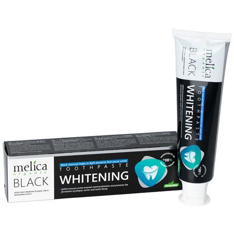 DENTIFRICIO SBIANCANTE AL CARBONE NERO BIOLOGICO 98% NATURALE con XILITOLO, OLIO DI AGRUMI per denti BIANCHI 100 ml - Foto 1