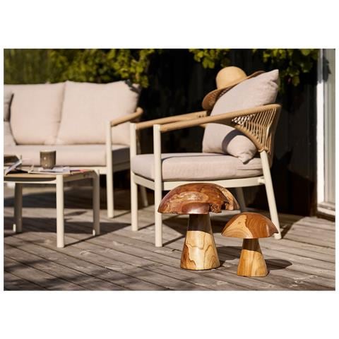 Funghi Decorativi Kodi In Teak Naturale, Set Di 2 - Foto 6