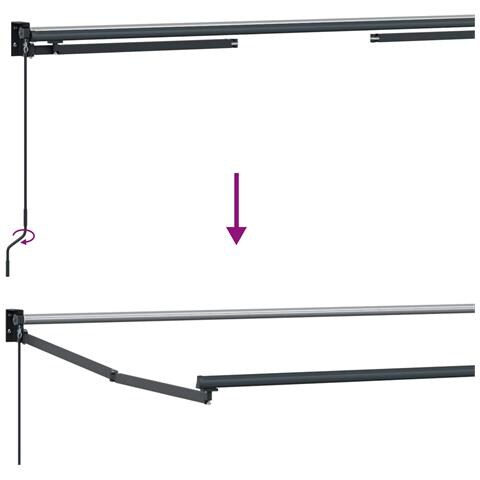Tenda retrattile manuale con LED Antracite e Bianco 3,5 x 2 m - Foto 9