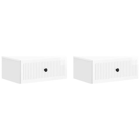 Armadio da Notte 2 pcs Bianco Lucido 49 x 34,5 x 20 cm - Foto 1