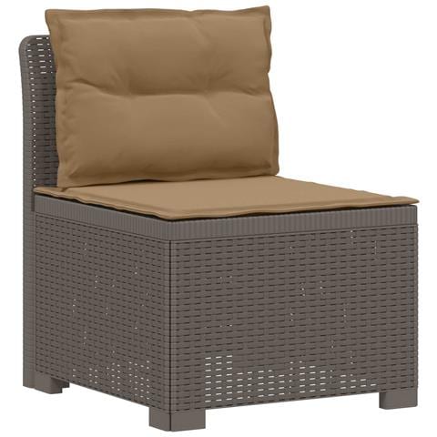 Divano da Giardino a 1 Posto con Cuscini Aspetto Rattan PP - Foto 1