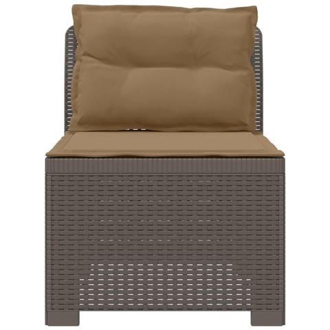 Divano da Giardino a 1 Posto con Cuscini Aspetto Rattan PP - Foto 2