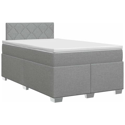 Letto box spring con materasso Grigio Chiaro 120 x 200 cm - Foto 1