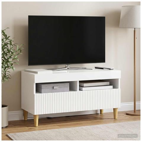 Mobile TV LED Bianco Lucido Legno ingegnerizzato - Foto 2