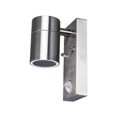 Lampada Da Muro Applique Gu10 Sensore Acciaio Inox Esterno Ip44 Vt-7621 Pir 7502 - Foto 3