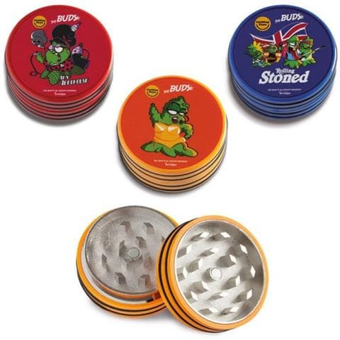 Grinder Per Tabacco Chilling Time The Buds Gommato 2 Parti Con Calamita 4cm - Foto 1