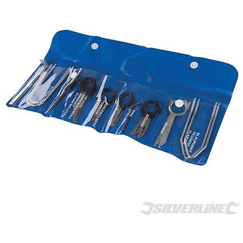 Kit Di Utensili Per La Rimozione Delle Autoradio In Acciaio Silverline 20 Pz - Foto 1
