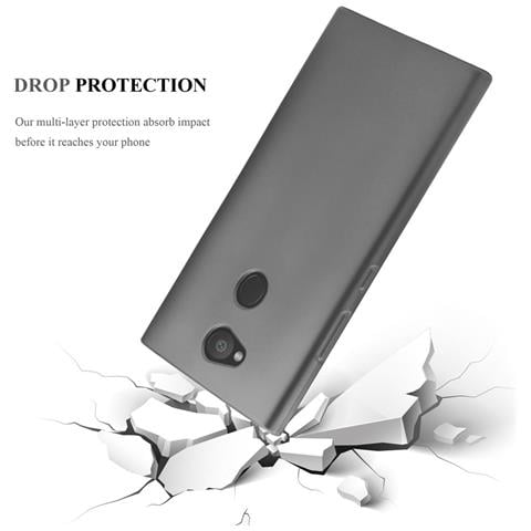 Custodia Compatibile Con Sony Xperia L2 In Grigio Metallico - Coperchio Protettivo In Silicone Tpu Flessibile - Foto 10