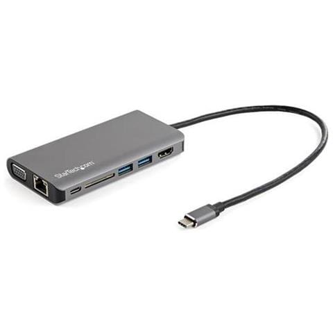 Adattatore Multiporta USB C - Mini Dock da Viaggio USB-C con HDMI 4K o VGA 1080p - Hub USB 3.0 3x, SD, GbE, Audio, Pass-through PD da 100 W - Foto 1