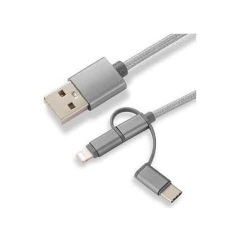 Mobx-acc-003 Cavo Usb 1 M Micro-usb A Micro-usb B Grigio (3-in-1 Adapters Charging - Cable Micro Usb, - Usb-c- - Foto 1