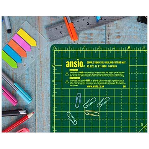 Craft Tappetino Da Taglio Self Healing A3 Double Sided 5 Strati - Quilting Cucito Scrapbooking Tessuto E Papercraft - Imperiale Metrico 17 Pollici X 11 Pollici 42 Centimetri X 27 Centimetri - Verde Verde - Foto 2
