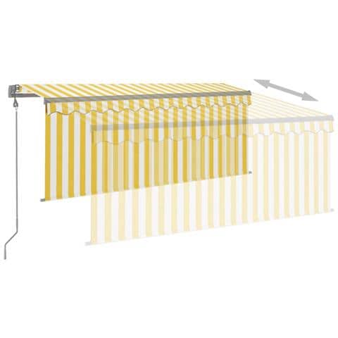 Tenda Automatica con LED Sensore Vento 3,5x2,5m Gialla e Bianca - Foto 2