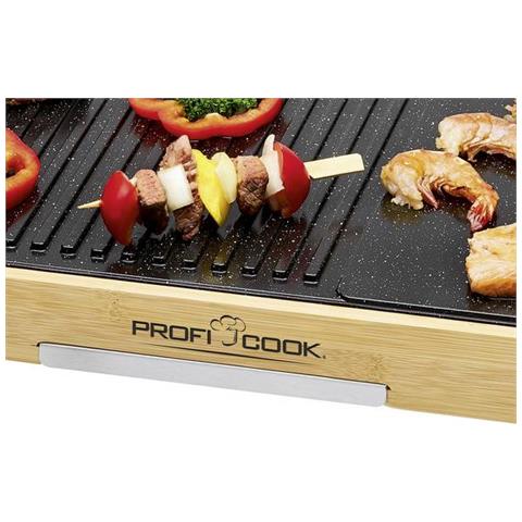 Profi Cook PC-TYG 1143 da Tavolo Metallo Piano Cottura teppanyaki - PC-TYG 1143, da Tavolo, Metallo, Nero, Legno, Manopola, 510 x 250 mm - Foto 2