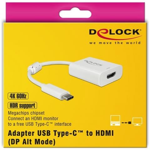 63937 cavo di interfaccia e adattatore USB Type-C HDMI Bianco - Foto 2