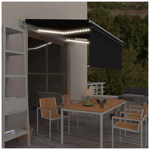 Tenda Automatica Parasole Led Sensore Vento 3x2,5m Antracite - Foto 2