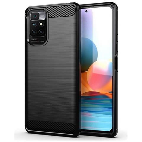Custodia B-case Tpu Silicone Cover Case Per Xiaomi Redmi 10 Carbon Metal Black - Foto 1