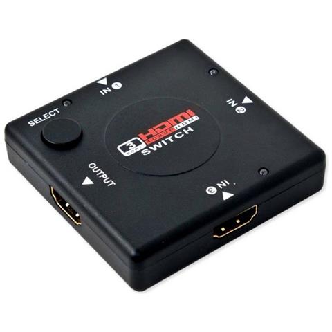 Switch Hdmi 12-bit 1080p 3 Porte In 1 Full Hd 2k 2.5 Gbps Colore nero - Foto 2