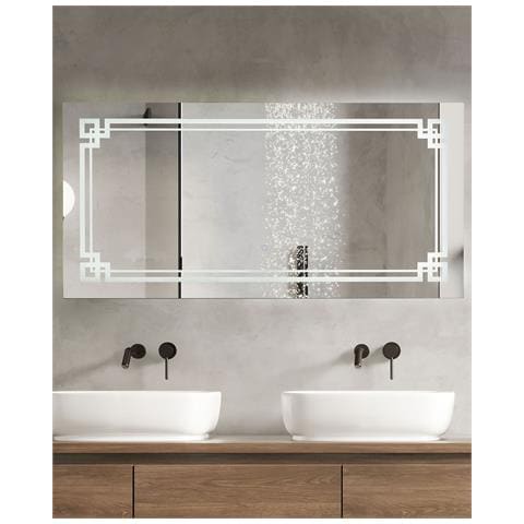 Specchio Da Bagno Con Luce Led Avranches 120 Cm 60 Cm Argento - Foto 1