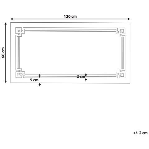 Specchio Da Bagno Con Luce Led Avranches 120 Cm 60 Cm Argento - Foto 5