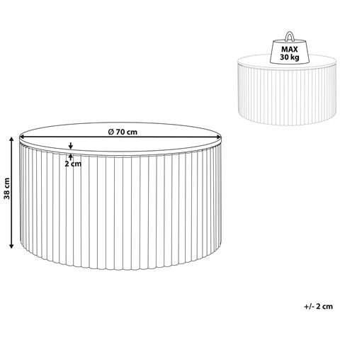 Tavolino Da Caffè Kirkwood Legno Di Mango Marrone Chiaro Con Contenitore - Foto 2