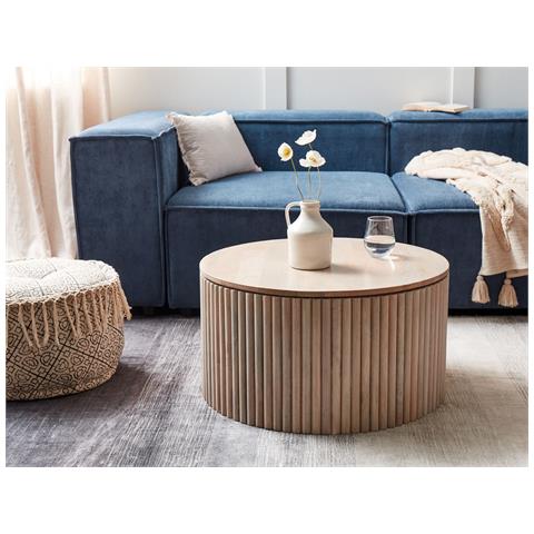 Tavolino Da Caffè Kirkwood Legno Di Mango Marrone Chiaro Con Contenitore - Foto 1