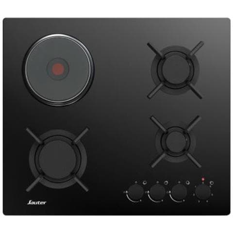 Piano Cottura SPG3601BM Gas ed Elettrico 4 Zone Cottura da 60 cm Colore Nero - Foto 1