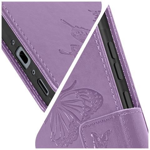 Custodia Per Samsung A35 5g Portafoglio Farfalle Con Cinturino - Foto 2