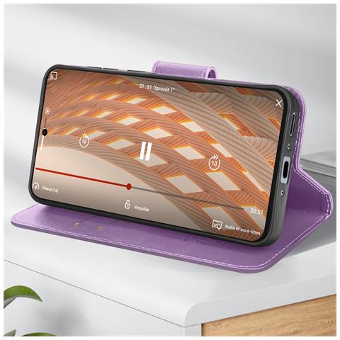 Custodia Per Samsung A35 5g Portafoglio Farfalle Con Cinturino - Foto 5