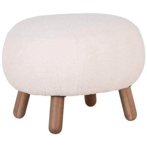 Pouf Savona - Bianco - Poliestere - 50x60x37 Cm - Foto 1