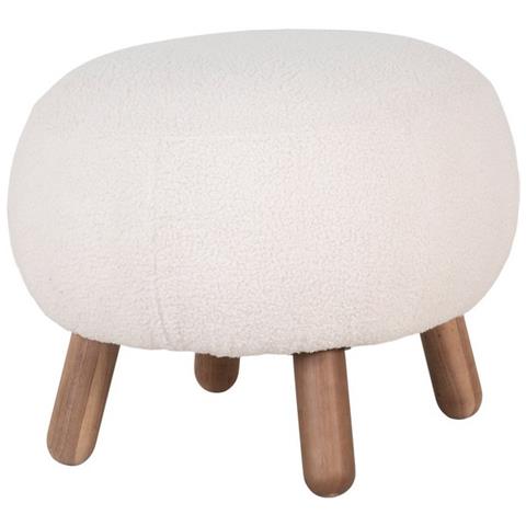 Pouf Savona - Bianco - Poliestere - 50x60x37 Cm - Foto 4