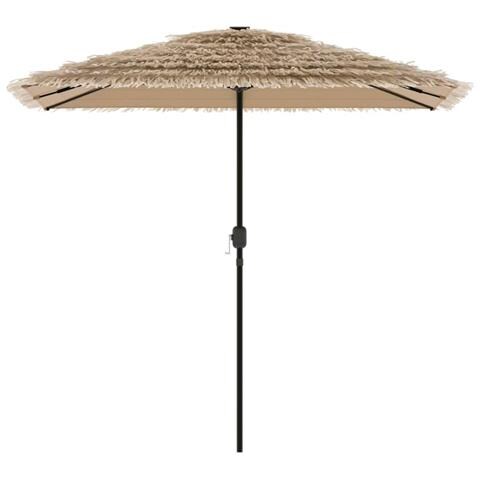 Ombrellone Giardino Con Palo In Acciaio Marrone 248x248x248 Cm - Foto 3