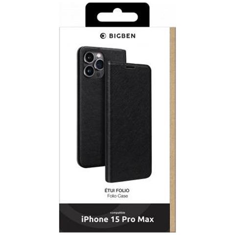 Custodia Protettiva Folio Per Iphone 15 Pro Max, Nero - Foto 2