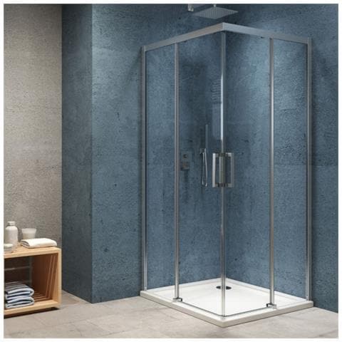 Lato Box Doccia Angolo Ante Scorrevoli Camelia S200 6 Millimetri Chrome 70 Cm - Foto 1