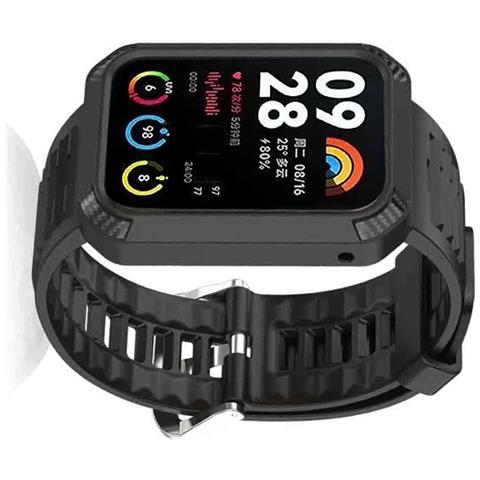Cinturino In Tpu Con Cornice Protettiva Per Xiaomi Band 8 Pro Black - Foto 3