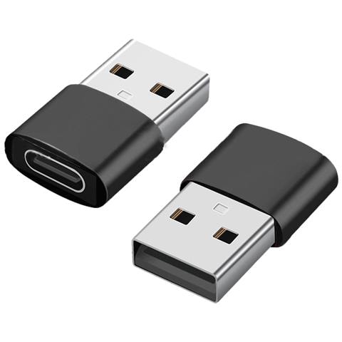 Adattatore Da Usb-c A Usb A 2 Pezzi Per Trasferimento Dati E Ricarica Black - Foto 1