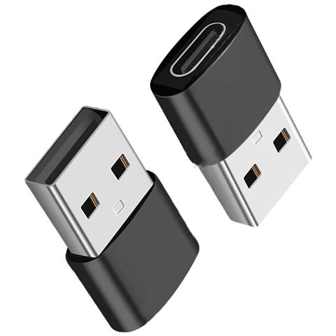 Adattatore Da Usb-c A Usb A 2 Pezzi Per Trasferimento Dati E Ricarica Black - Foto 2