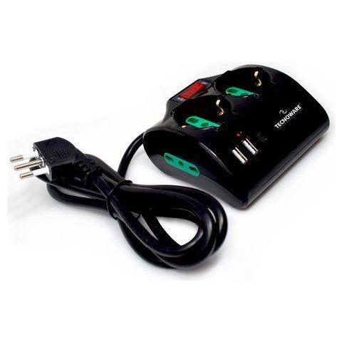 PRESA MULTIPLA 2 SCHUKO 2 ITA 2*USB-A 1*USB-C INTERRUTTORE - Foto 1