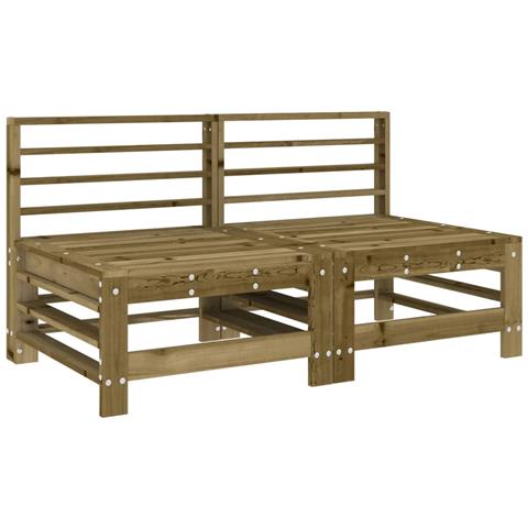 Set Salotto Da Giardino 7 Pz In Legno Impregnato Di Pino - Foto 3