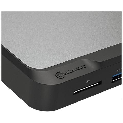 DUCD2 replicatore di porte e docking station per laptop Cablato USB 3.2 Gen 2 (3.1 Gen 2) Type-C Grigio, Nero - Foto 5
